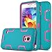 ULAK Galaxy S5 Case, S5 Case - Shock Absorption Hybrid Rubber Combo Case Cover 3in1 Rigid Plastic+Soft Silicone for Samsung Galaxy S5 V i9600-Magenta/Blue