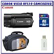 Canon VIXIA HFS10 HD Dual Flash Memory High Definition Camcorder w/ 32GB Internal Memory - [3568B001AA] + Transcend 8GB SDHC w/ Card Reader + ICon Series Pro Series Camcorder Case