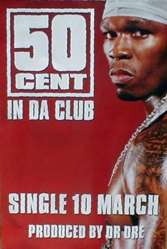 50 Cent (In Da Club, Original) Music Poster Print - 24