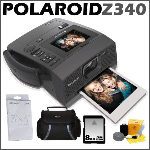 Polaroid Z340 Instant Camera + 8 GB Memory Card + 3x4 Polaroid Photo Paper + Accessory Kit