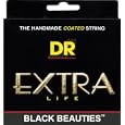 Dr Strings Bass Strings, Black Beauties - Extra-life, Black, Coated, Tapered, 0-110