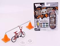 Tech Deck Fingerskateboard + BMX Fingerbike + Rampe Street Rail