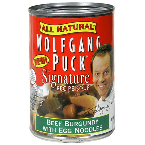 Wolfgang Puck Beef Burgundy with Egg Noodles Soup, 14.5-Ounce Cans (Pack of 12) by Wolfgang Puck