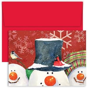 Top Hat Full Of Snow Christmas Cards -