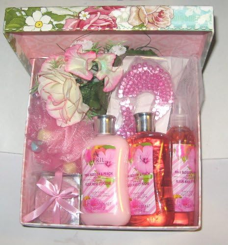 Luxury Gift Box Set - Pink Blossom and Peach Bath & Body Set + Beautiful Box