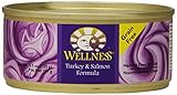 Wellness Complete Health Natural Grain Free Wet Canned Cat Food, Turkey and Salmon Recipe, 5.5-Ounce Can (Pack of 24)