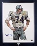 Bob Lilly Autographed Dallas Cowboys 16x20 Lithograph TSP COA