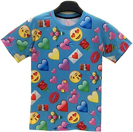 Unisex Blue Lover Emoji Shirt Clothing for Men Women Plus size