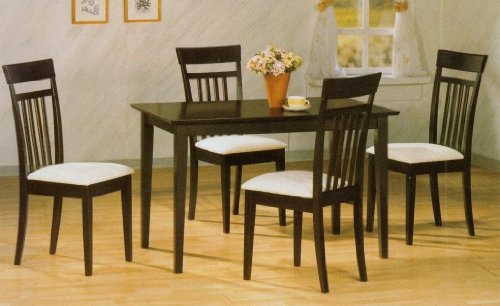 5 Piece Dining Table Set Cappuccino