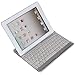 Bluetooth wireless keyboard hard plastic stand cover case for iPad 2 (white keys)