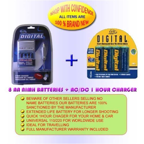 CHARGER + 8AA 2700MAH BATTERIES FOR FUJI Finepix S6000fd S6000 S9100 S1 PRO S2 S20 S3 S3000 S304 S3100 S5000 S5100 S5200 FUJI DS-7 DX-10 DX-5 DX5 DX-7 DX-8 DX-9 MX-1200 MX-1400 MX-1500 MX-500 xia Ix10 xia iX100 FUJI FINEPIX E900 S9000 S9500 S5100 S3 S5000 S1 S2 S20 PRO S3000 S304 S5500 S602Z S7000