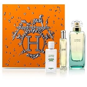 Un Jardin Sur Le Nil by Hermes 3 Piece Set Includes 3.3 oz Eau de Toilette Spray   1.35 oz Perfumed Body Lotion   0.5 oz Eau de Toilette Spray