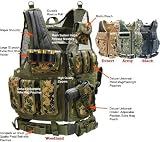 UTG Airsoft Deluxe Tactical Vest Woodland Digital Camo 547ET