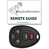 2004-2009 Chevy Malibu Keyless Entry Remote Fob Clicker For Vehicles With Remote Start Option. (Must be programmed by Dealer or Locksmith)+ Free eKeylessRemotes Guide