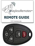 2004-2009 Chevy Malibu Keyless Entry Remote Fob Clicker For Vehicles With Remote Start Option. (Must be programmed by Dealer or Locksmith)+ Free eKeylessRemotes Guide