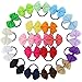 20pcs Grosgrain Ribbon Hair Bows Pony Tail Holder Gift Bows For Baby