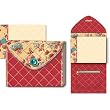 Quilted Floral Look Punch Studio Purse Pocket 75-Page mini notepad