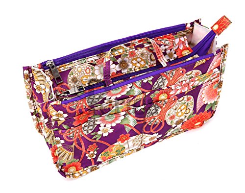 Periea - Handbag Organizer, 15 Compartments - Daisy (Purple)