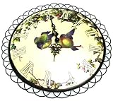 Victoria Albert Song Birds Round Porcelain Wire Kitchen Wall Clock - 14