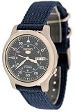 Seiko Mens SNK807K2 Automatic Blue Dial Blue Cloth Weave Strap Watch