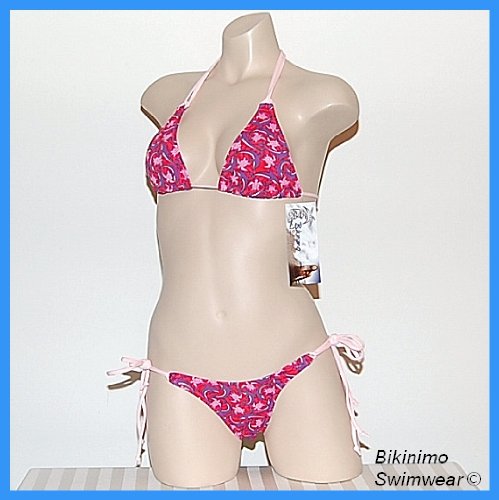 Low Rider Thong Bikini (Dolphin/Turtle Print) A/B Cup