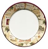 Caspari Set of 2 Wine Labels Set of 16 Paper Dinner Plates