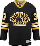 Reebok Boston Bruins #33 Zdeno Chara Black Premier Hockey Jersey