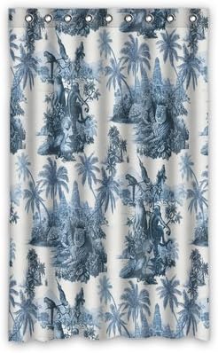 Daniellestore Custom Personalized Tiger Cream Blue Blackout Window Curtains/drape/Panels/Treatment Polyester 52 x 84 inches(One Piece)