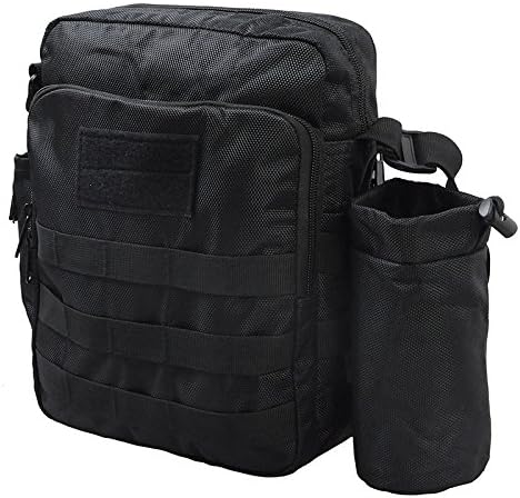 Pouch Tactical Outdoor Tactical Military Camping Hiking Shoulder Bag With Water Bottle Pouch Pouch Tools (Black)