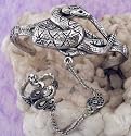 Pewter Medusa Snake Slave Bracelet