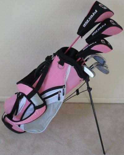 Ladies Complete Golf Set Custom Made for Petite Women 5'0"-5'5" Tall Taylor Fit Driver, Wood, Hybrid, Irons, Putter, Bag Graphite Lady Shafts Pink Color
