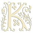 Set of 6 Monogram Embroidered Guest Towel - K
