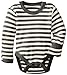 L'ovedbaby Unisex-Baby Newborn Organic G'loved-Sleeve Bodysuit, Gray/Beige, 0/3 Months