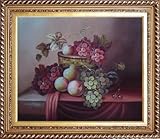 IMAGE OF Flower Still Life Oil Painting 26.5 x 30.5 inches, with Exquisite Dark Gold Wood Frame