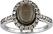 14K White Gold 3/8 ctw Brown Diamond and Smoky Quartz Ring