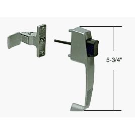 Aluminum Screen and Storm Door Push Button Latch with Tie Down Screw; 1-3/4" Screw Holes