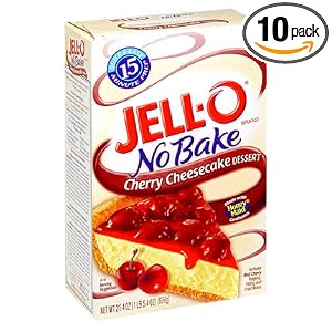 Jell-O No-Bake Cherry Cheesecake Dessert, 21.4-Ounce Boxes (Pack of 10) by JELL-O