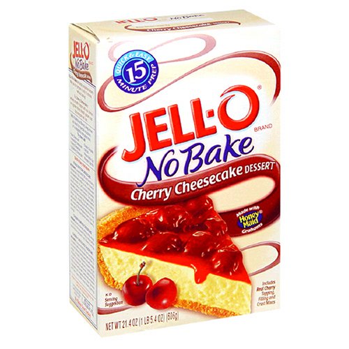 Jell-O No-Bake Cherry Cheesecake Dessert, 21.4-Ounce Boxes (Pack of 10) by JELL-O