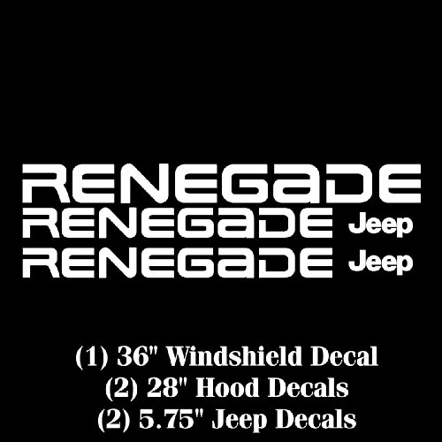 Jeep Wrangler Renegade (5) Decal Sticker Set