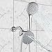 A-Flow8482; Rainfall and Waterfall Luxury 4.5 Shower Head 3 Function Showerhead - Chrome
