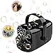 Zerhunt Bubble Machine, Durable Automatic Bubble Blower for Kids, Operated by Plug in or Battery with 2 Speed Level, Black