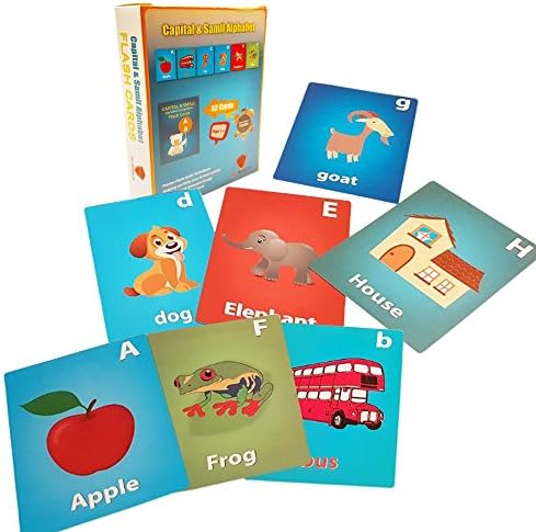 ABC Flash Cards For Toddlers - FINEST Learning Set Of Complete Capital &amp; Small Alphabet. Appealing Design &amp; Proven Techniques Help Them To Read &amp; Write Faster. Limited Time Offer-BUY NOW