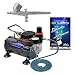Airbrush Depot Brand High Performance Multi-purpose Gravity Feed Dual-action Airbrush Kit with 6 Foot Hose and a Powerful 1/6hp Single Piston Quiet Air Compressor-The Complete Set Now Includes a (FREE) How to Airbrush Training Book to Get You Started