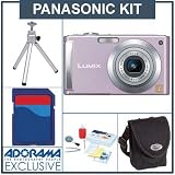 cheap Panasonic Lumix DMC-FS3 Digital Camera Kit, Pink with 2 GB SD Memory Card, Table Top Tripod, Camera Case, Professional Lens Cleaning Kit
