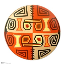 Ceramic plate, 'Inca Weavings'
