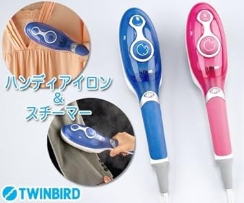 【クリックで詳細表示】ハンディーアイロン＆スチーマー (ピンク)： ホーム＆キッチン