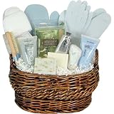 Luxury Spa Pedicure and Manicure Gift Basket with Blue Wash Mitt