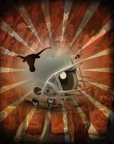 NEW University of Texas Longhorns 11x14 Canvas Print of the Ut Helmet Officially Licensed Merchandise