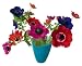 OOTS! Flat Flowers Originals Window Stickers, Anemone Blue