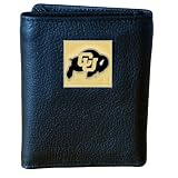 Colorado Buffaloes Genuine Leather Tri-fold Wallet